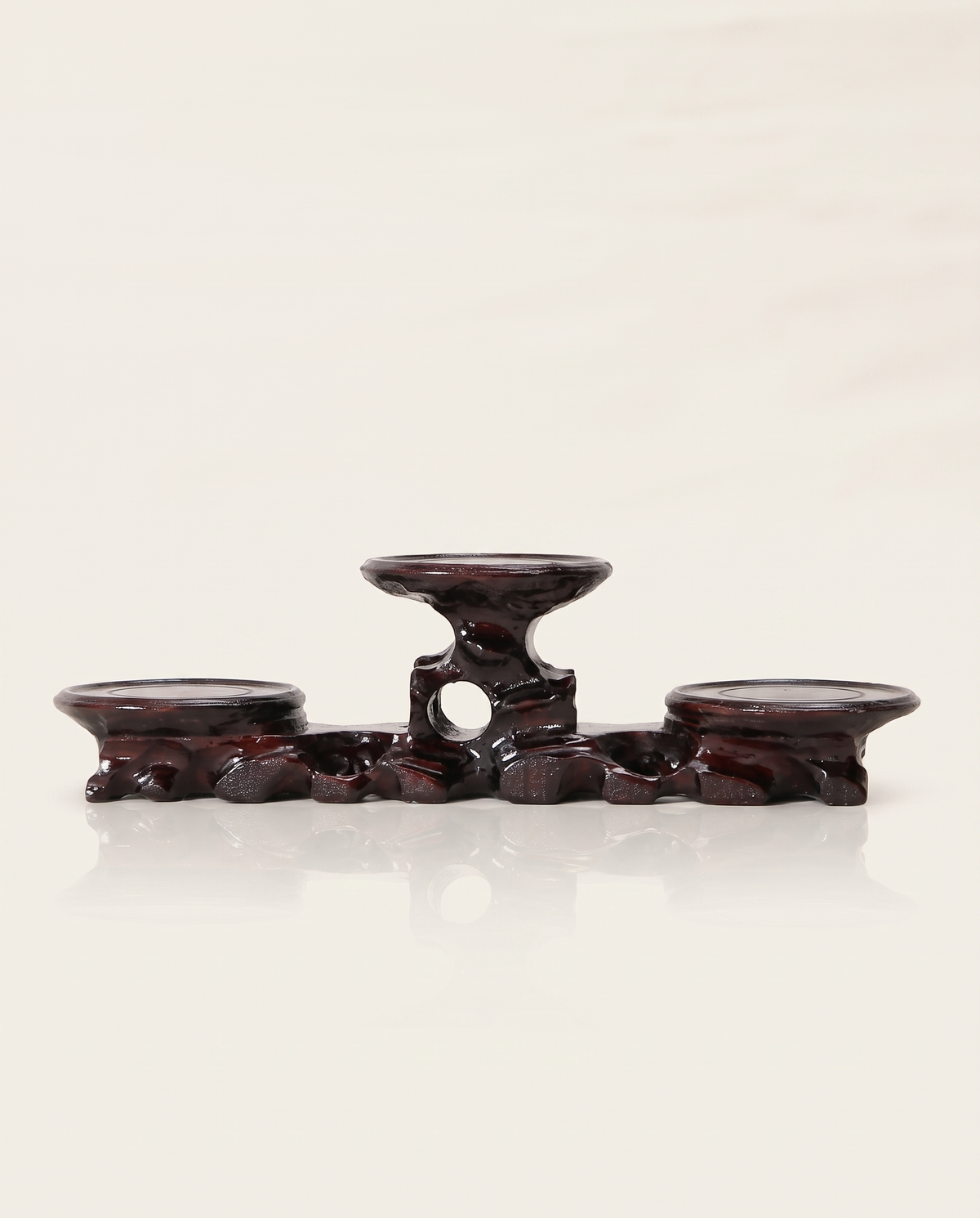 Carved Rosewood Display Stand 30cm
