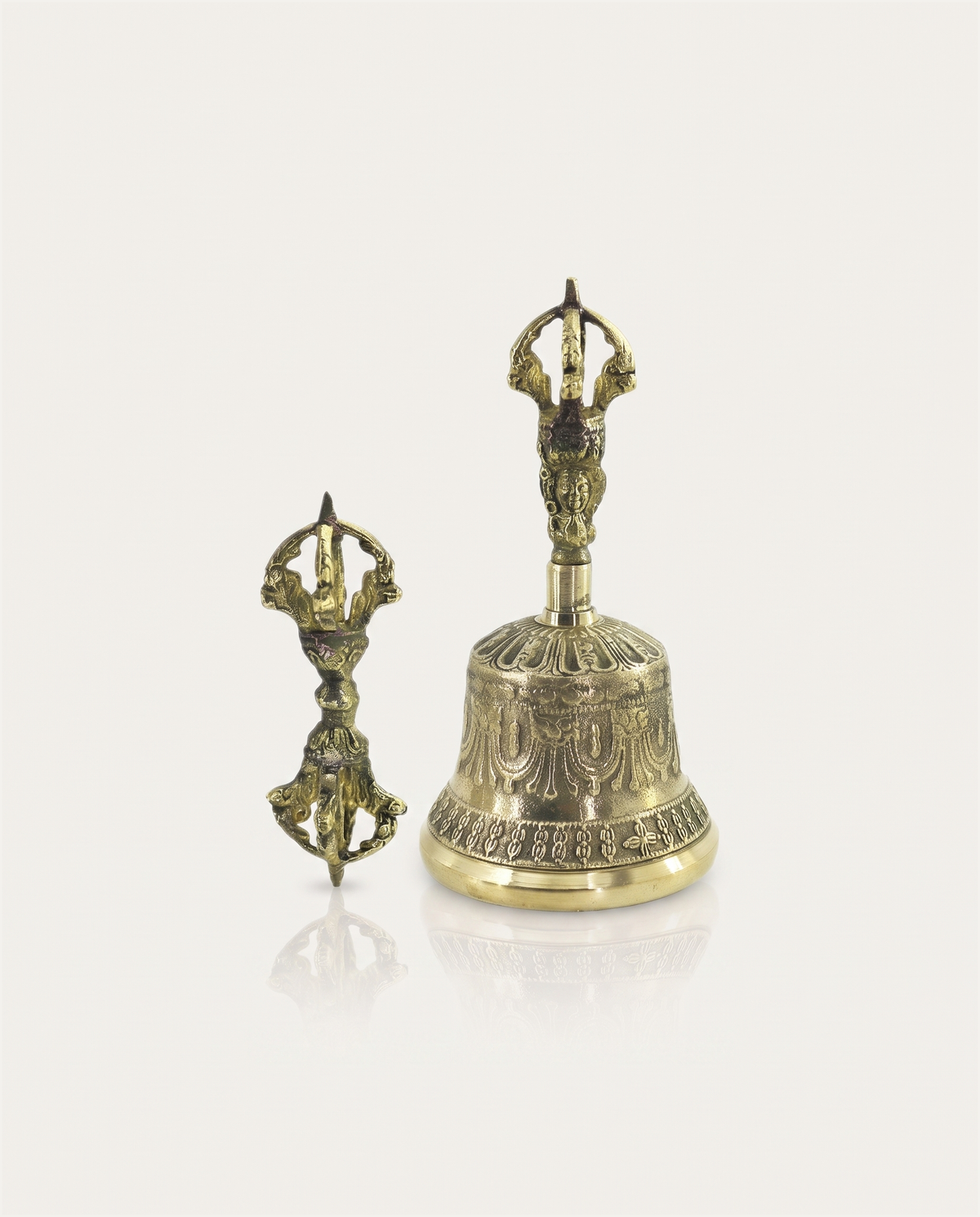 Brass Vajra Bell and Dorje