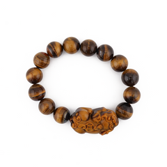 Inner Strength | Carved Pixiu Dragon Tiger Eye Bracelet