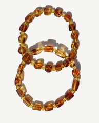 Piebald Amber Bracelet, alternate view