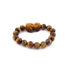 Inner Strength | Carved Pixiu Dragon Tiger Eye Bracelet