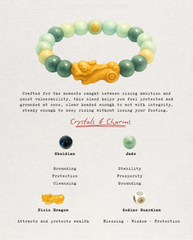 Mountain Root Pixiu Bracelet, side view