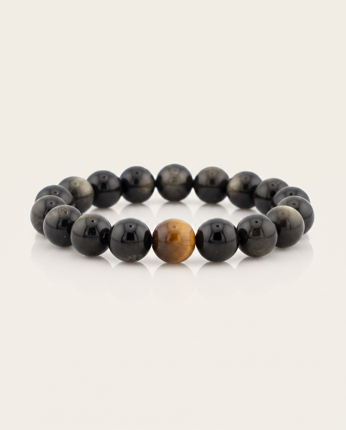 Courage & Protection | Tiger Eye & Obsidian Bracelet