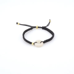 Small Jade Donut Adjustable Red String Bracelet