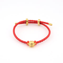Zodiac Adjustable Red Leather String Bracelet