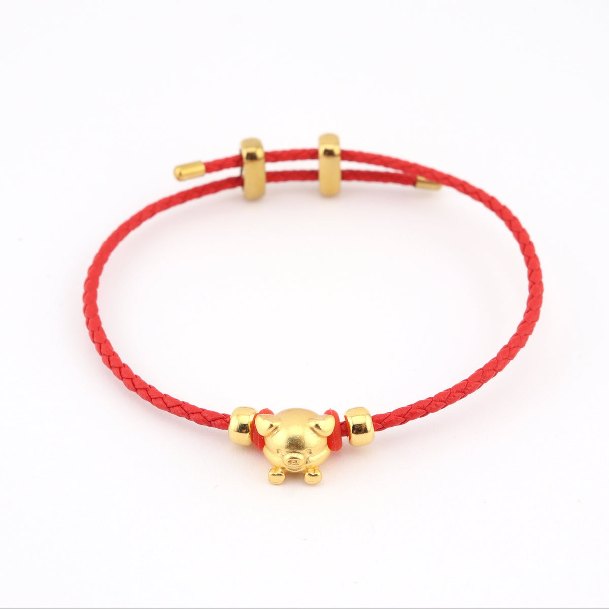Zodiac Adjustable Red Leather String Bracelet
