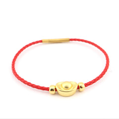 YuanBao Wealth Charm Red String Bracelet