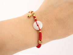 Jade with Hulu Health Charm Red String Bracelet