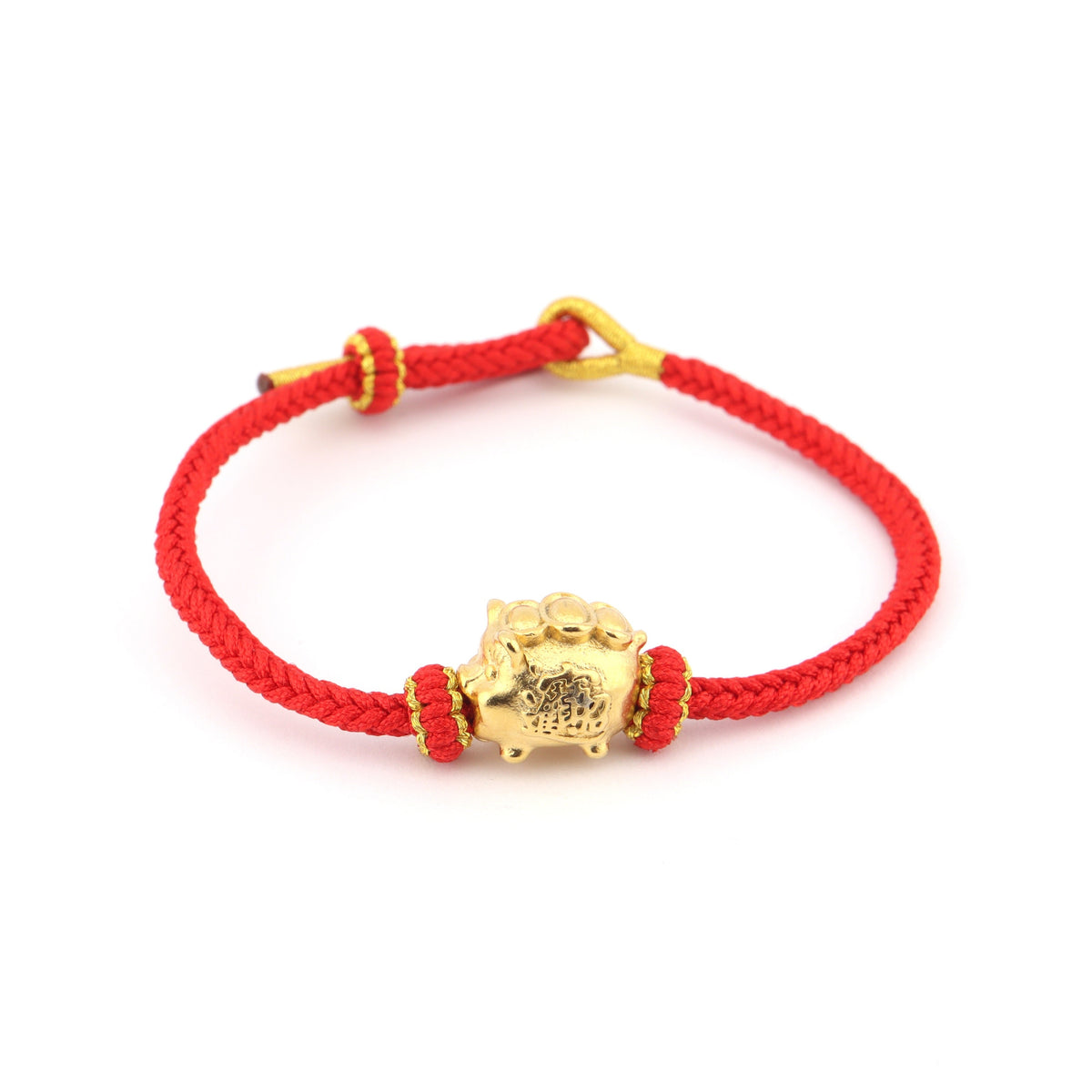 Wealth Pig Charm Red String Bracelet