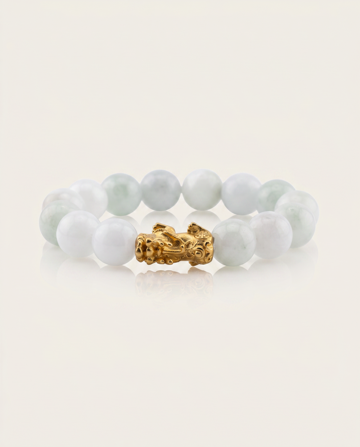 Quiet Clarity | Pixiu Dragon White Jade Bracelet