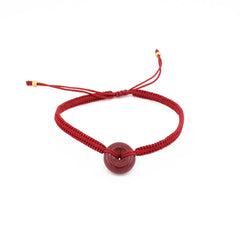 Cinnabar Charm Adjustable Red String Bracelet