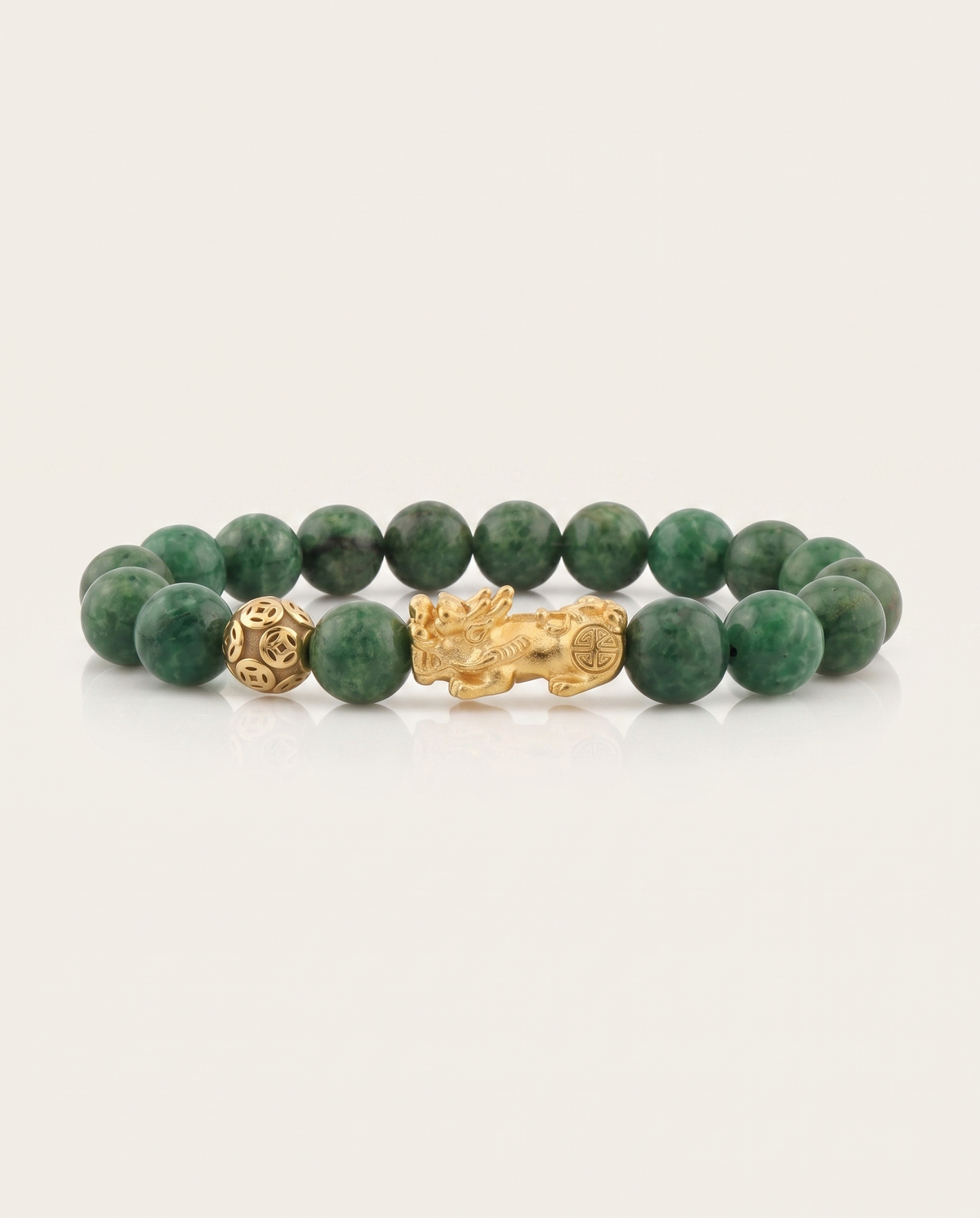 Renewal Charm | Pixiu Dragon African Jade Bracelet