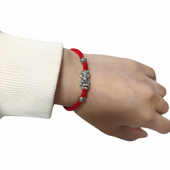 Pixiu Adjustable Red String Bracelet (Pre-order, ships July), side view