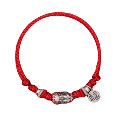 Pre order only: Silver Baby Pixiu Dragon Red String Bracelet (ready in April)