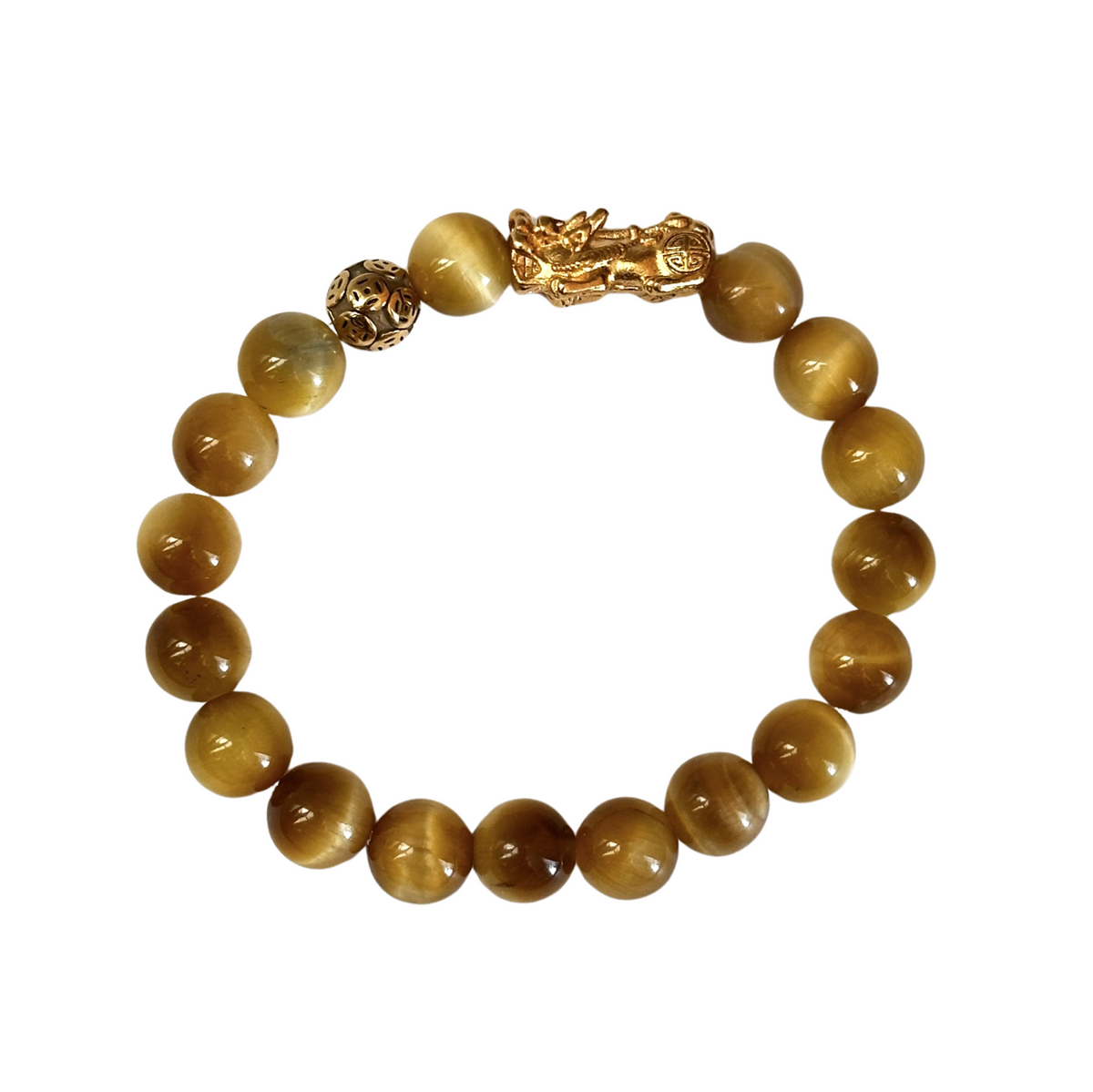 Mini Confidence Charm | Pixiu Dragon Light Tiger Eye Bracelet