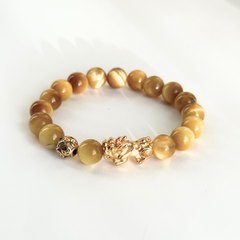 Mini Confidence Charm | Pixiu Dragon Light Tiger Eye Bracelet