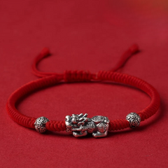 Pixiu Adjustable Red String Bracelet (Pre-order, ships July)