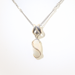 Handmade Australian Solid Coober Pedy Opal Pendant Necklace sterling silver
