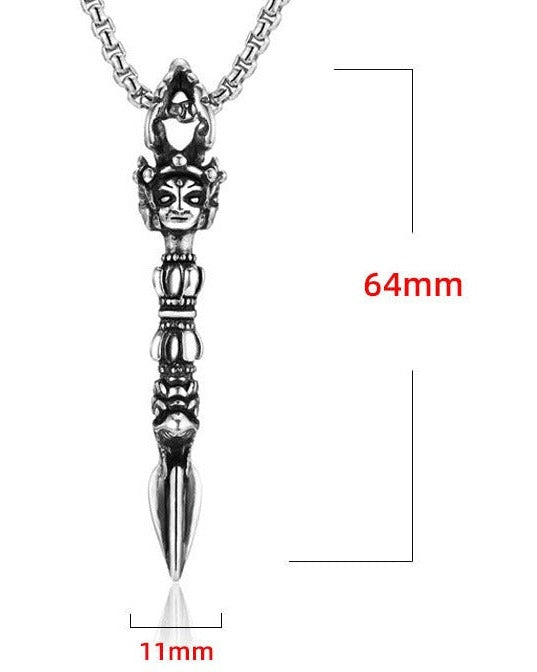 Titanum Steel Protection Necklace, side view (2)