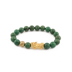 Renewal Charm | Pixiu Dragon African Jade Bracelet