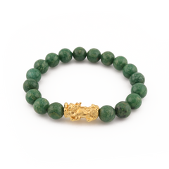Renewal Charm | Pixiu Dragon African Jade Bracelet