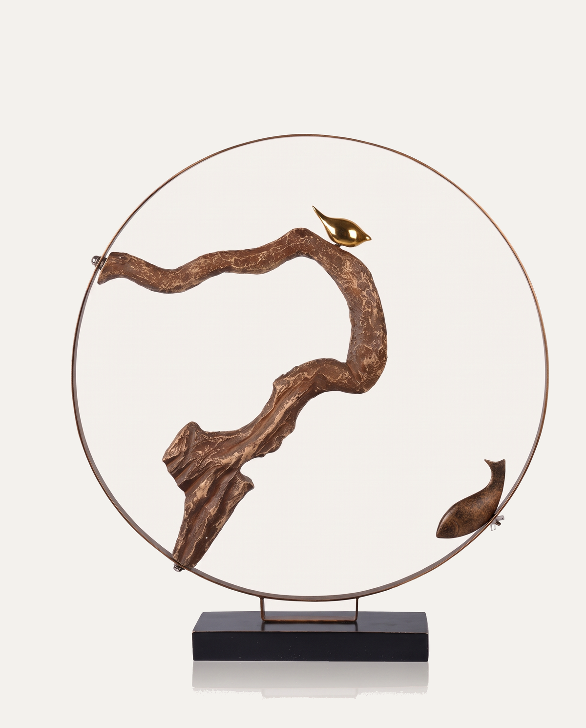 Bird and Fish Ring Sculpture hero