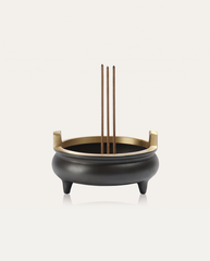 Black Brass Tripod Incense Censer