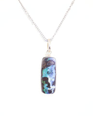 Handmade Australian Boulder Opal Pendant Necklace Sterling Silver Earth Pillar