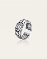 Five emperor coins ring, all silver