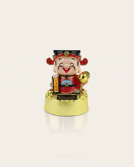 Five Wealth Gods solar nodding statue