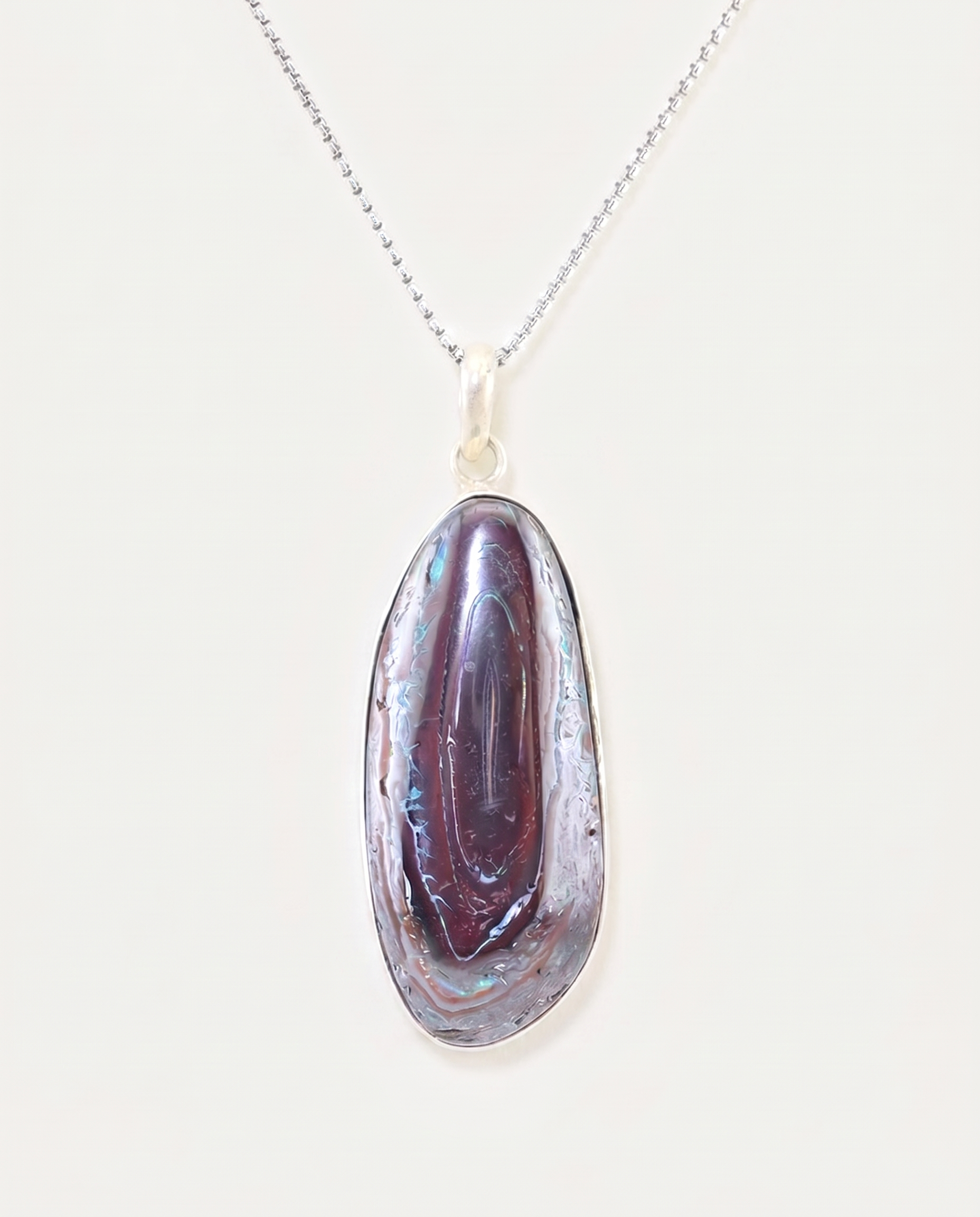 earth vessel solid australian opal necklace