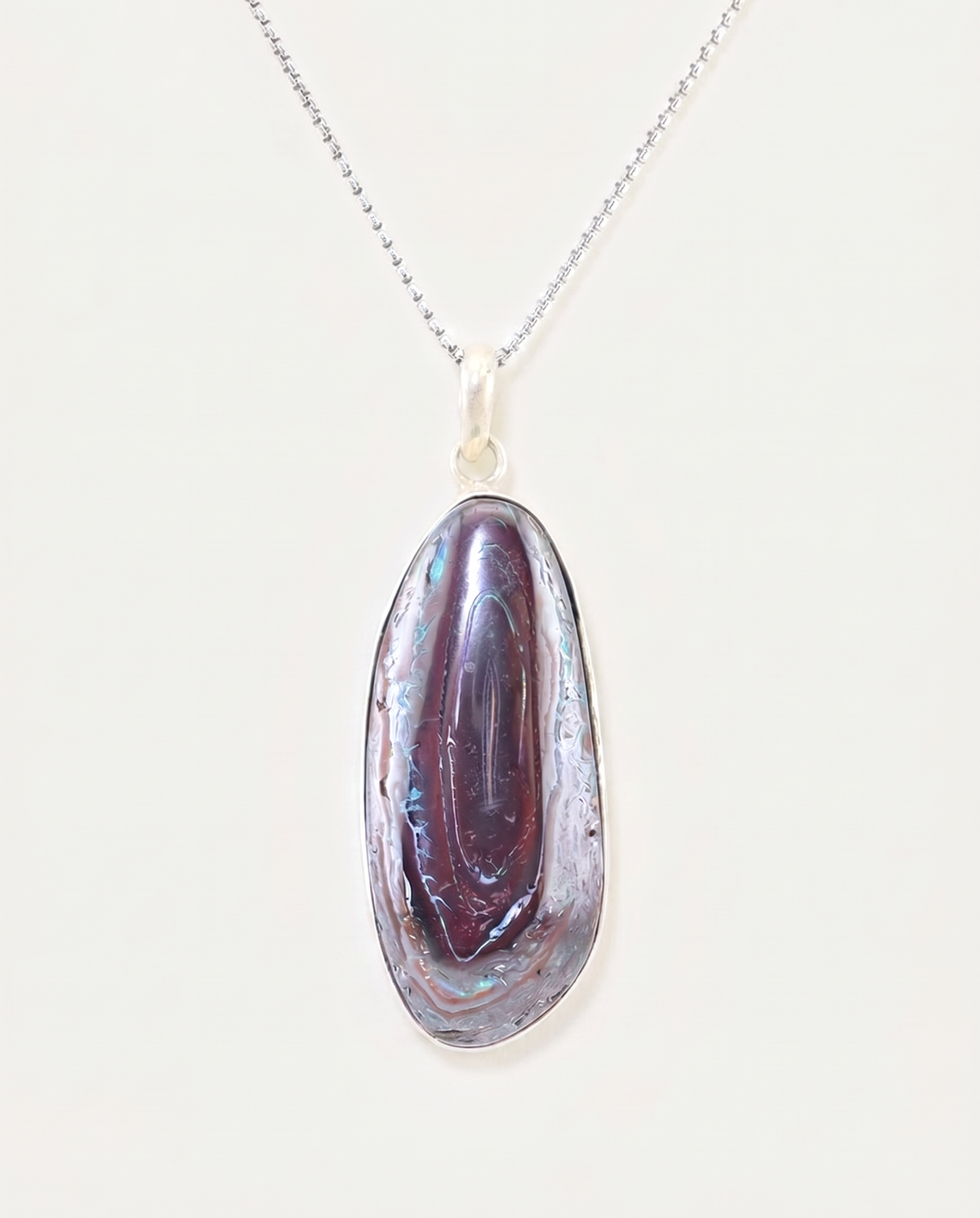 earth vessel solid australian opal necklace