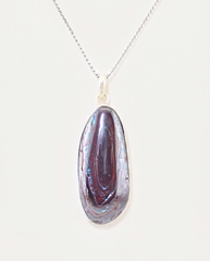 earth vessel solid australian opal necklace