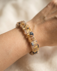 Rutilated Quartz Bracelet worn on wrist