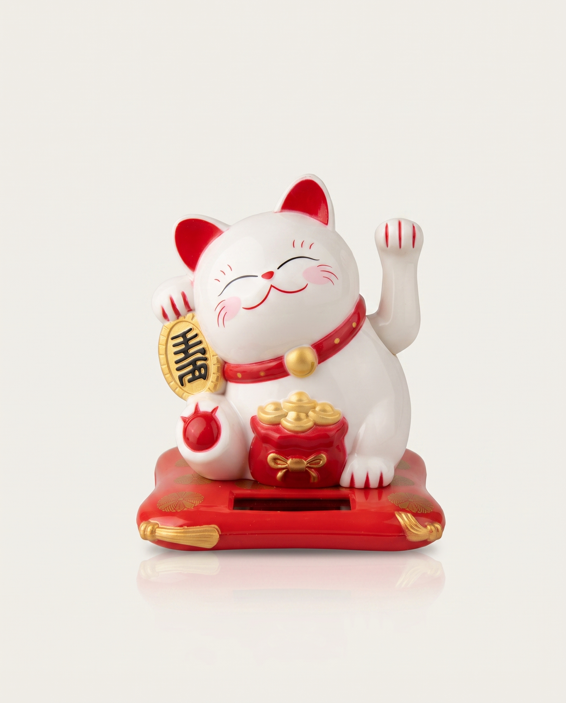 Solar Powered Maneki Neko Lucky Fortune Cat 1 photo 6