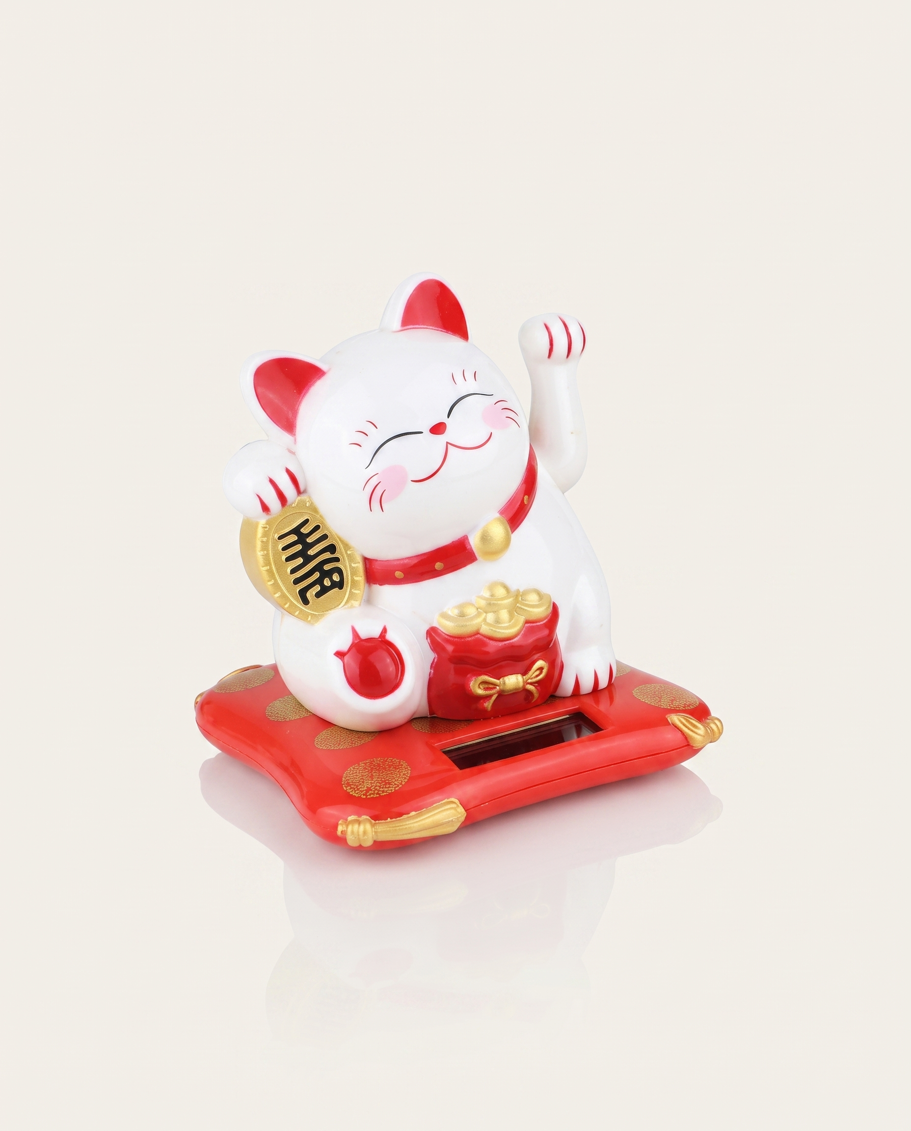 Solar Powered Maneki Neko Lucky Fortune Cat 1 photo 3