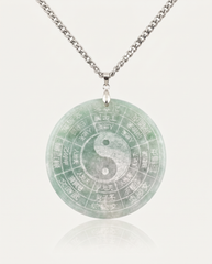 jade yin yang bagua necklace
