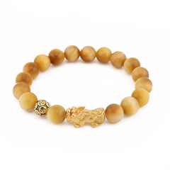 Mini Confidence Charm | Pixiu Dragon Light Tiger Eye Bracelet
