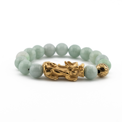 Harmony Charm | Pixiu Dragon Light Green Jade Bracelet