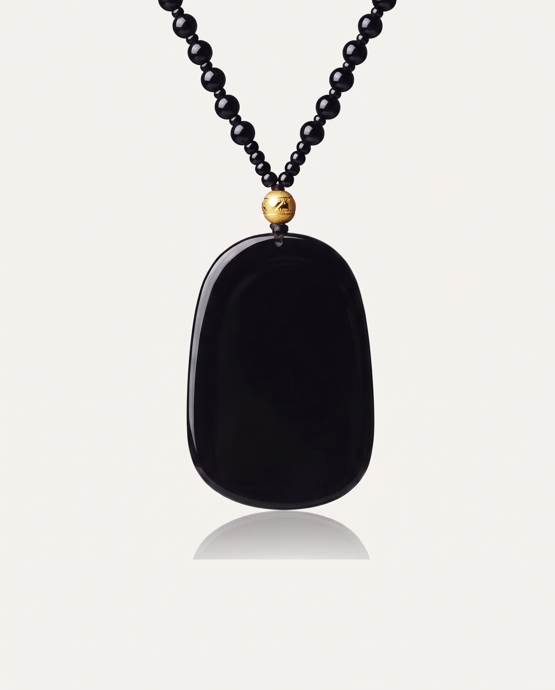 obsidian dragon tablet necklace