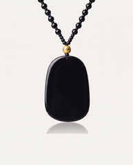 obsidian dragon tablet necklace