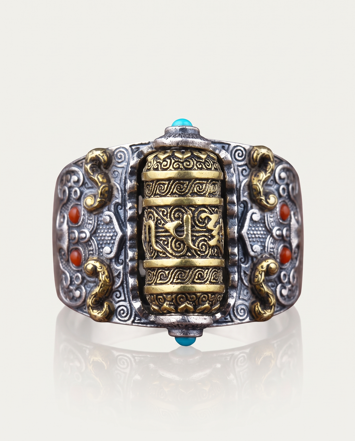 Prayer Wheel Mantra Ring
