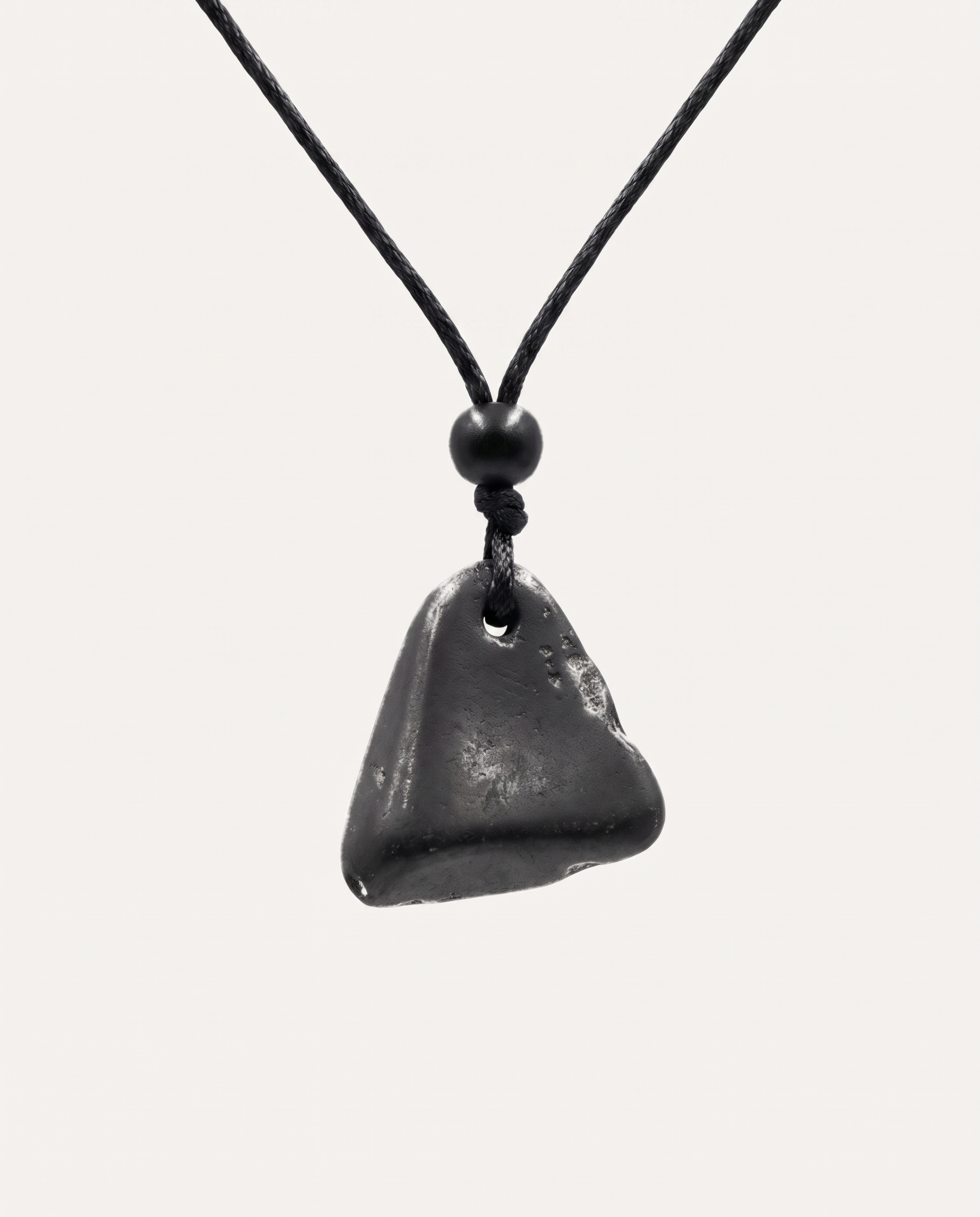 Raw Shungite Pendant Necklace, 5 to 10g stone on black cord
