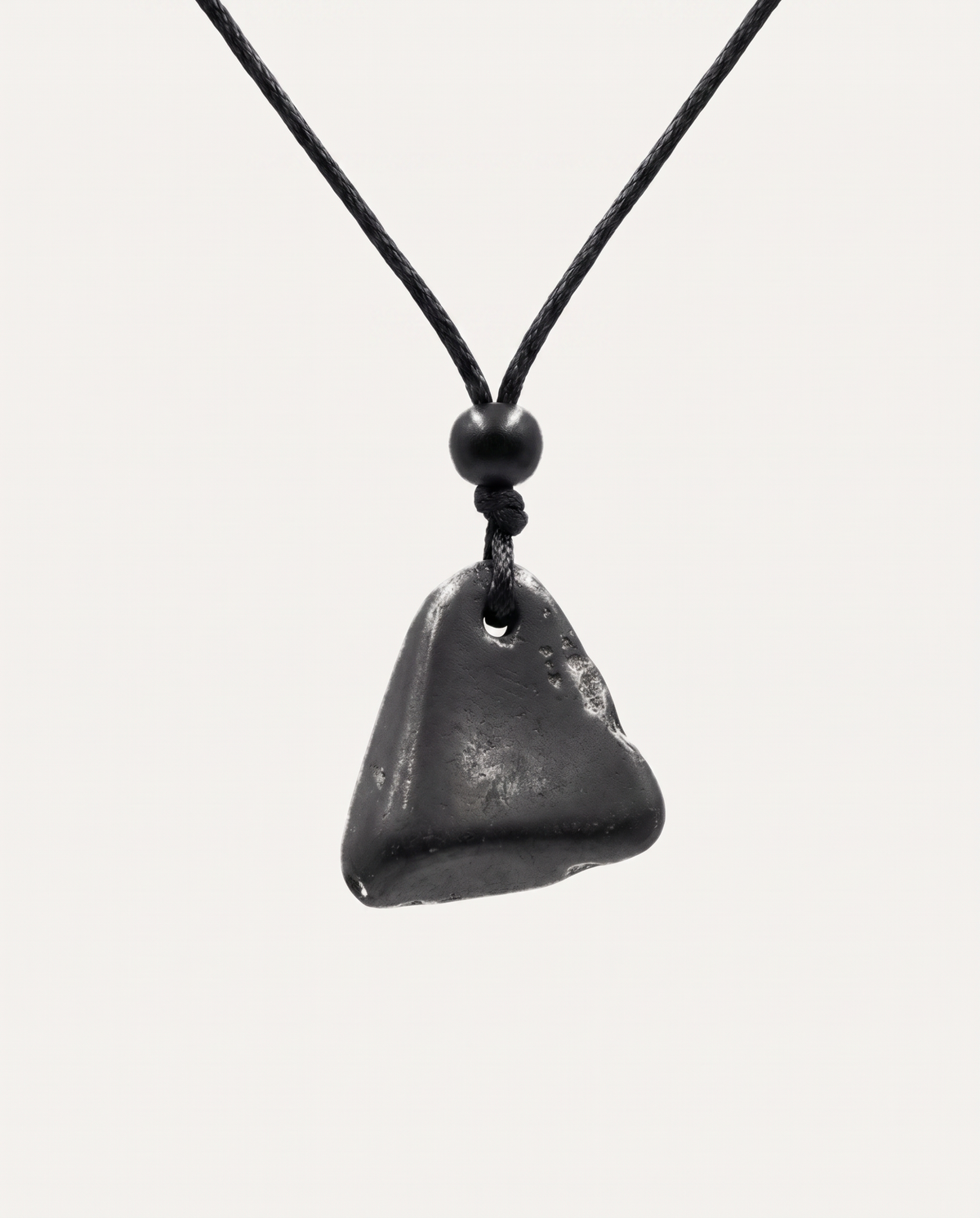Raw Shungite Pendant Necklace, 5 to 10g stone on black cord