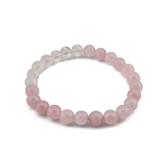Rose & Clear Quartz Bracelet