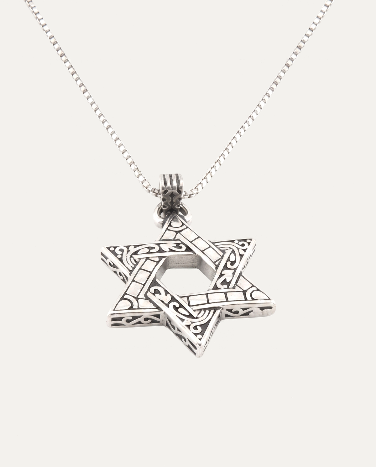 Six-pointed star titanium steel necklace photo 2