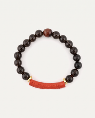 Smoky Quartz & Cinnabar Mantra Bracelet photo 2