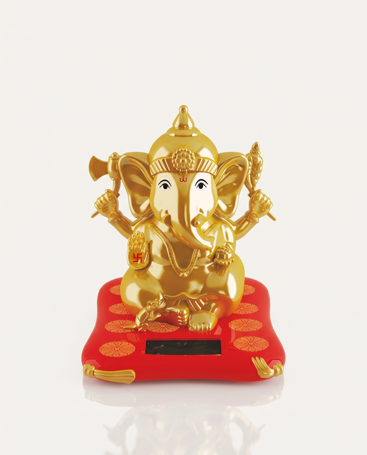 Solar Waving Ganesha gold large