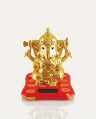 Solar Waving Ganesha gold large