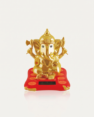 Solar Waving Ganesha gold small